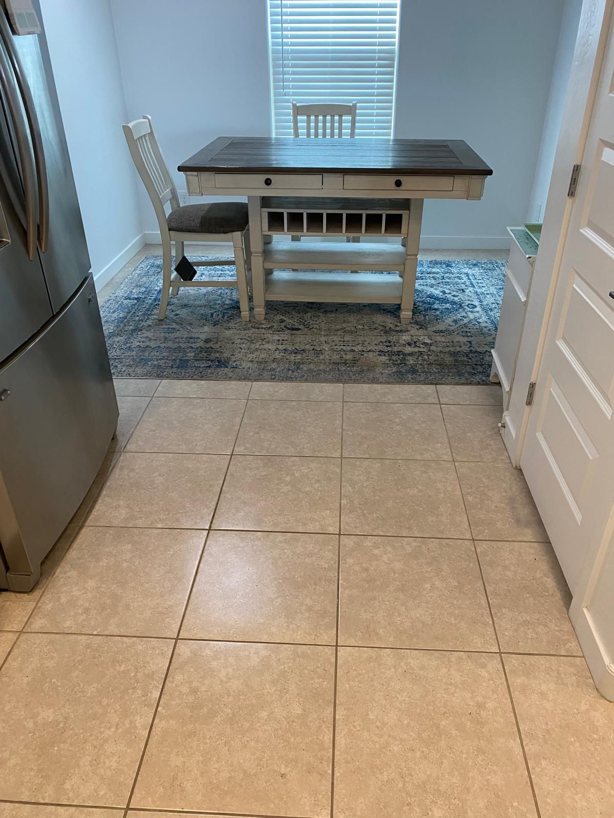 Before: dining room original flooring
